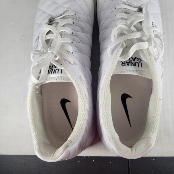 Nike Lunargato II White Gum Black Mesh Leather Men's Athletic Shoes Size 10.5 - Picture 6 of 7
